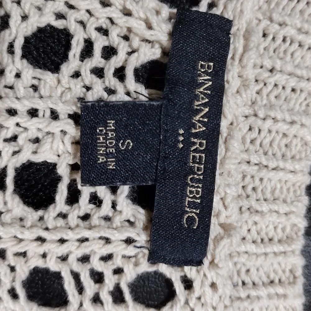 Banana Republic Crotchet Pull Over Sweater Cover Up Top l Size Small - Picture 2 of 6